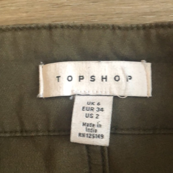 TopShop khaki “paper bag waist” pants - Picture 5 of 11